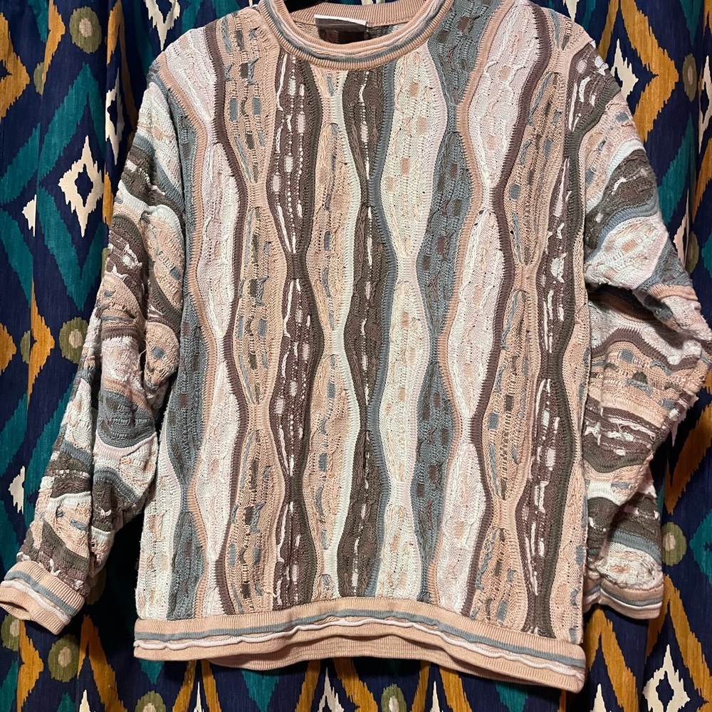 Coogi 3d knit sweater unisex sz S